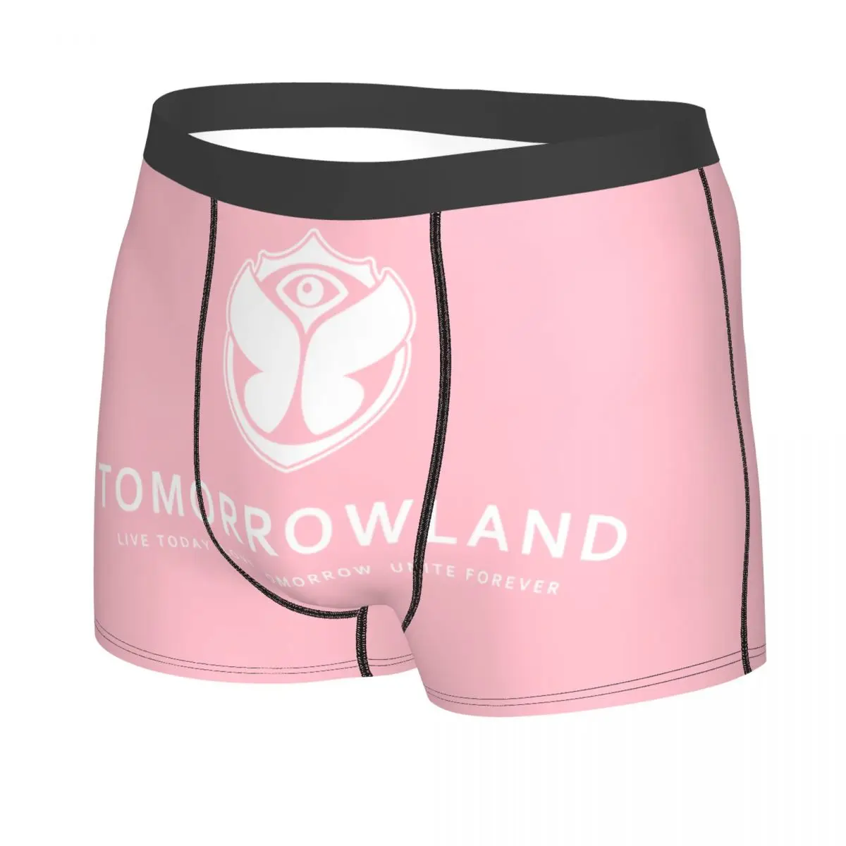 Personalizado tomorrowlands roupa interior masculina estiramento eletrônico dança festival de música boxer briefs calcinha macia para homme