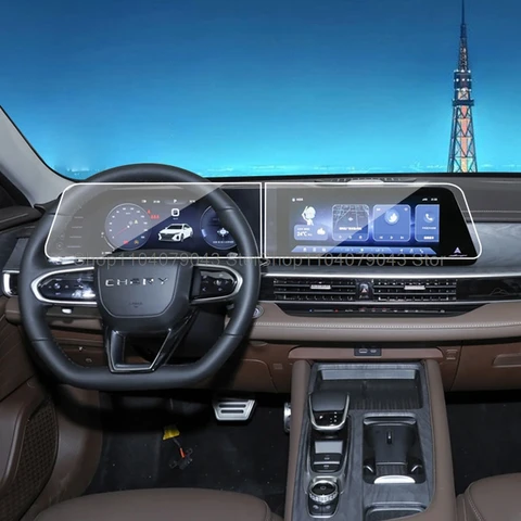 Защитная пленка из закаленного стекла для Chery Arrizo 8 2022-2024, 10,25/12,3 дюйма, для GPS-навигации и приборной панели, защита от царапин