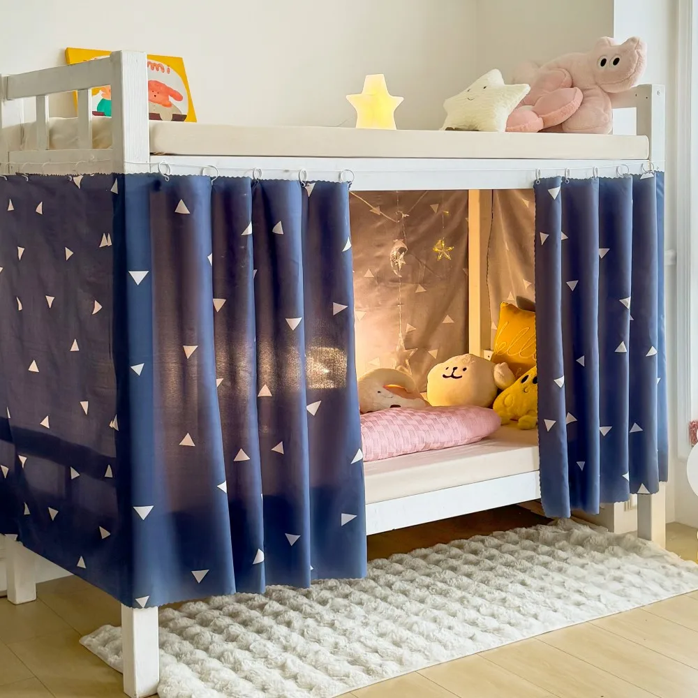 VIKAMA Blackout Bunk Bed Curtain Privacy Full Cover for Dorm Loft Bed Twin XL Dustproof