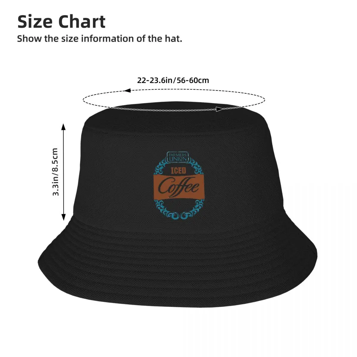 Farmers Union Iced Coffee Support Bucket Hats Panama Hat Children Bob Hats Hip Hop Fisherman Hats Beach Fishing Unisex Caps