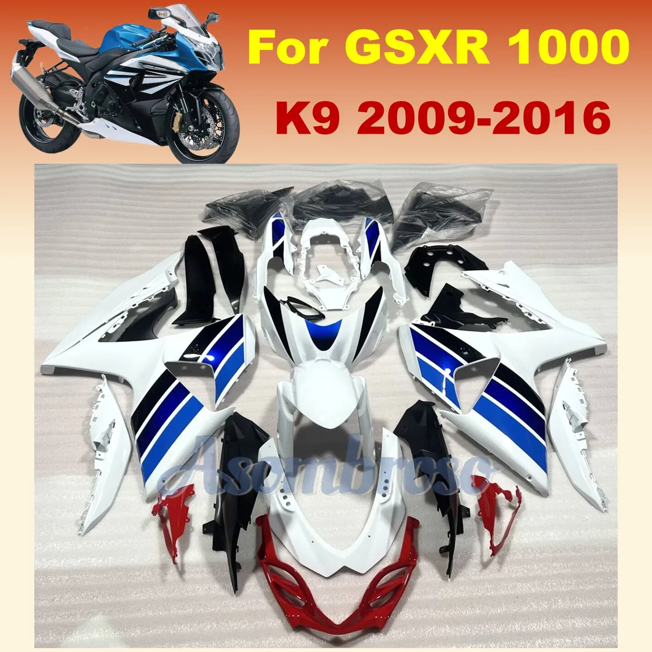

Горячий стильный комплект обтекателей, подходящий для Suzuki GSX-R1000 2009 2010 2011 2012 2013 2014 2015 2016 GSXR1000 gsxr 1000 09-16 Обтекатели