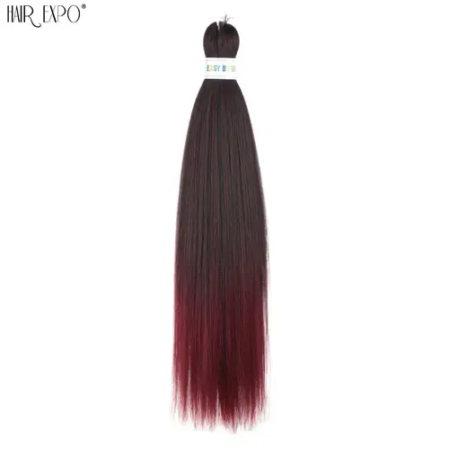 26Inch Easy Braids Hair Synthetic Colourful Pre Stretched Braiding Hair Extensions Jumbo Braids Ombre Yaki Long Straight Hair - Image 38