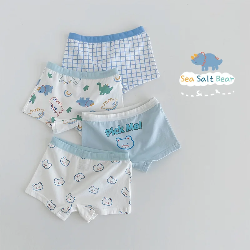 2-11Y Boys Boxer Briefs Shorts Cotton Baby Toddler Underwear for Kids Boy 4 Pack