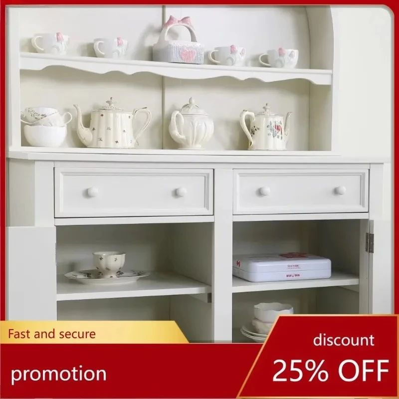 Entryway Cabinet Solid Wood Sideboard Wall-Mounted Storage High Cabinet Dopamine Display Cabinet Lolita