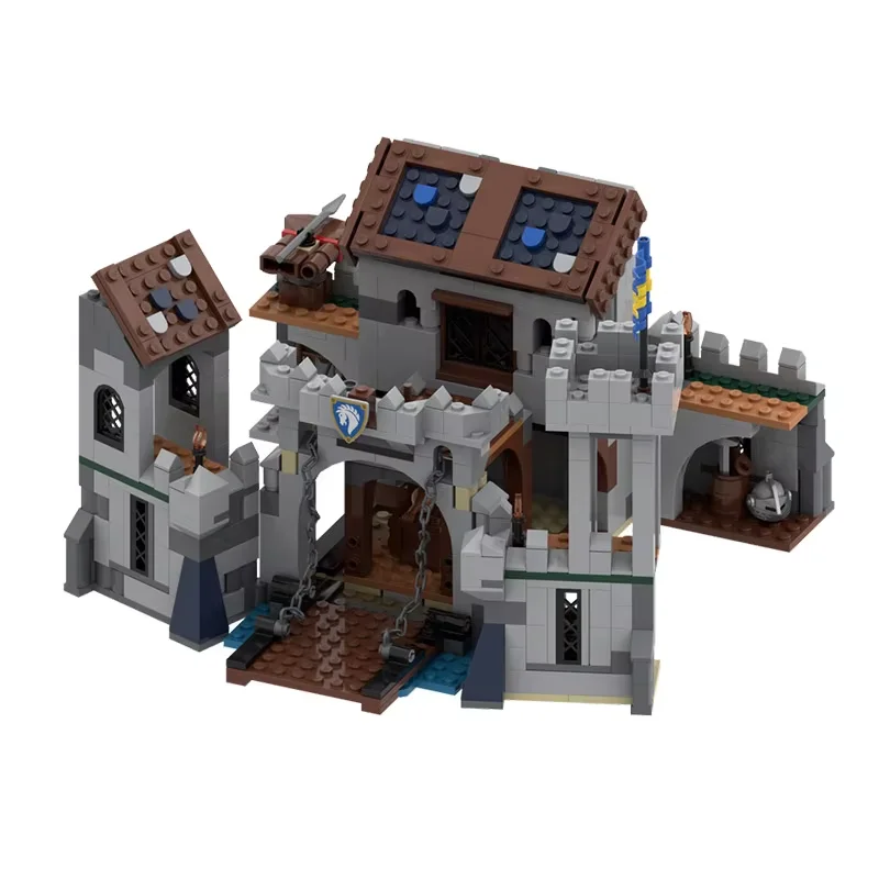Modèle de château miniature architectural MOC. Blocs de construction à petites particules. Numéro de pièces : 705. Convient pour tous les passionnés. B B