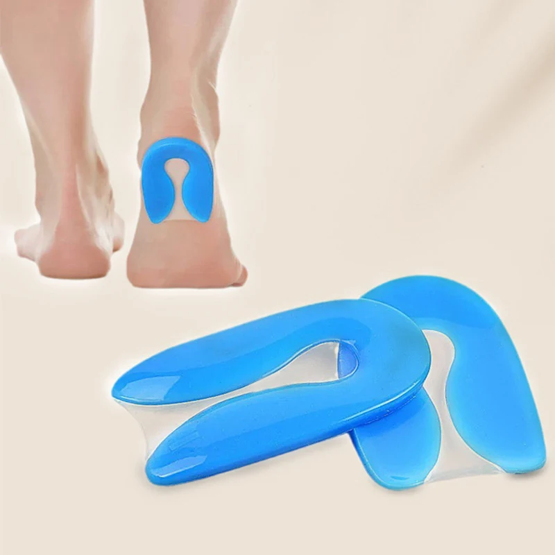 

Plantar Fasciitis Therapy Soft Silicone Gel Insoles for Heel Spurs Pain Foot Cushion Foot Massager Care Half Heel Insole