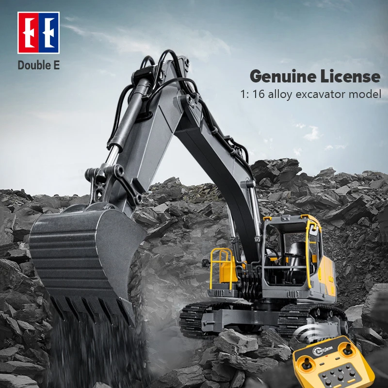 3 IN 1 DOUBLE E EC160E RC Excavator Digger crawler 17CH 1/16 Scale RC Truck Tractor Radio Controlled Car Toys for boys Kids