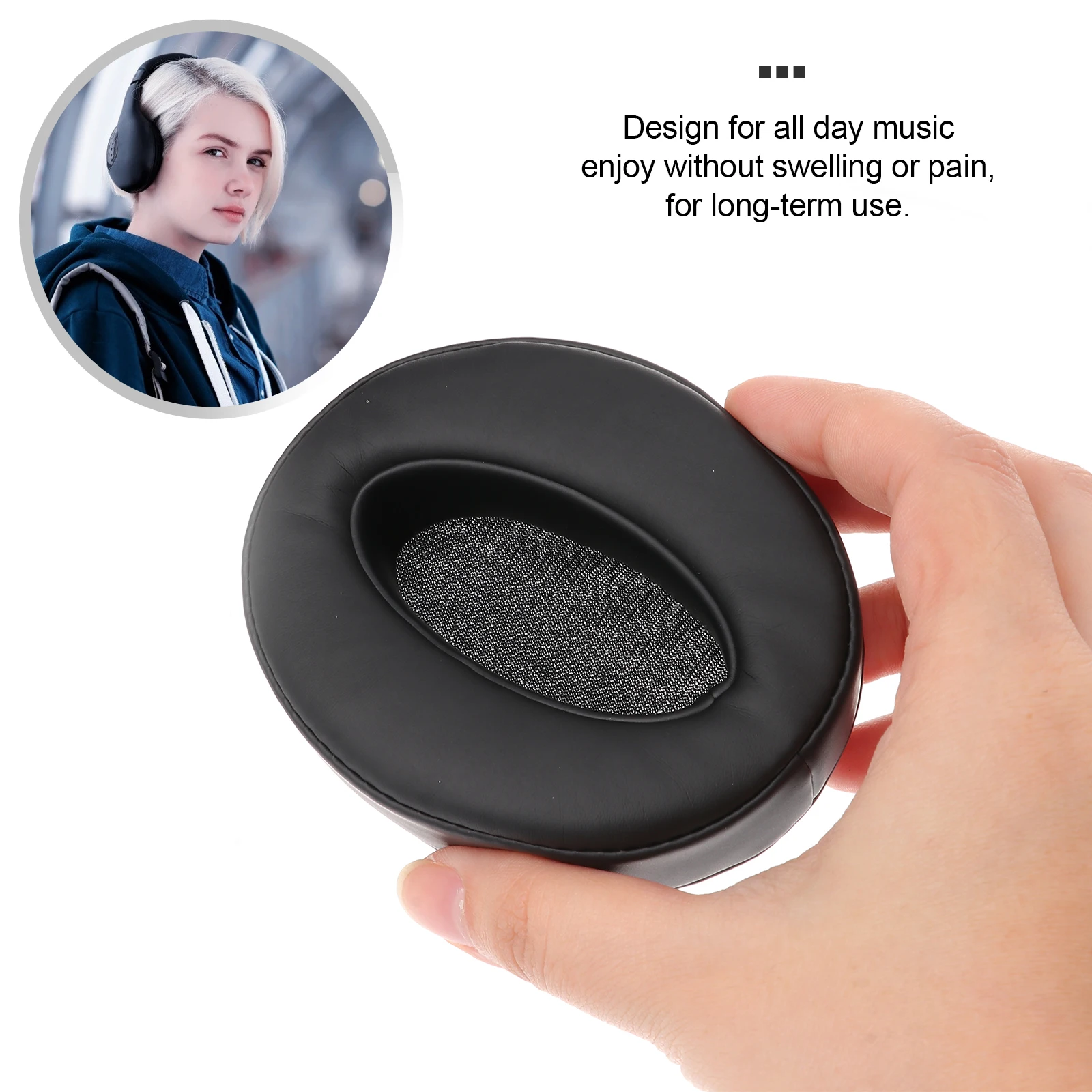 

2 Pcs Earmuffs Headphones Cushion Headset Accessories Pad Cushions Pads Mat Replacement Earpads