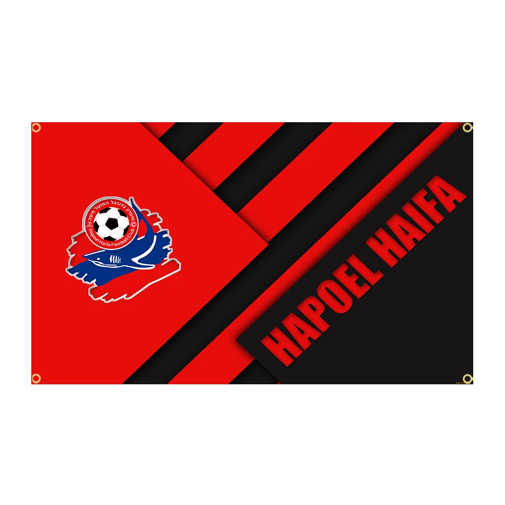 FLAG 3x5FT Half Israel Hapoel Haifa FC Flag Suitable for rooms, garage bar with four brass rings