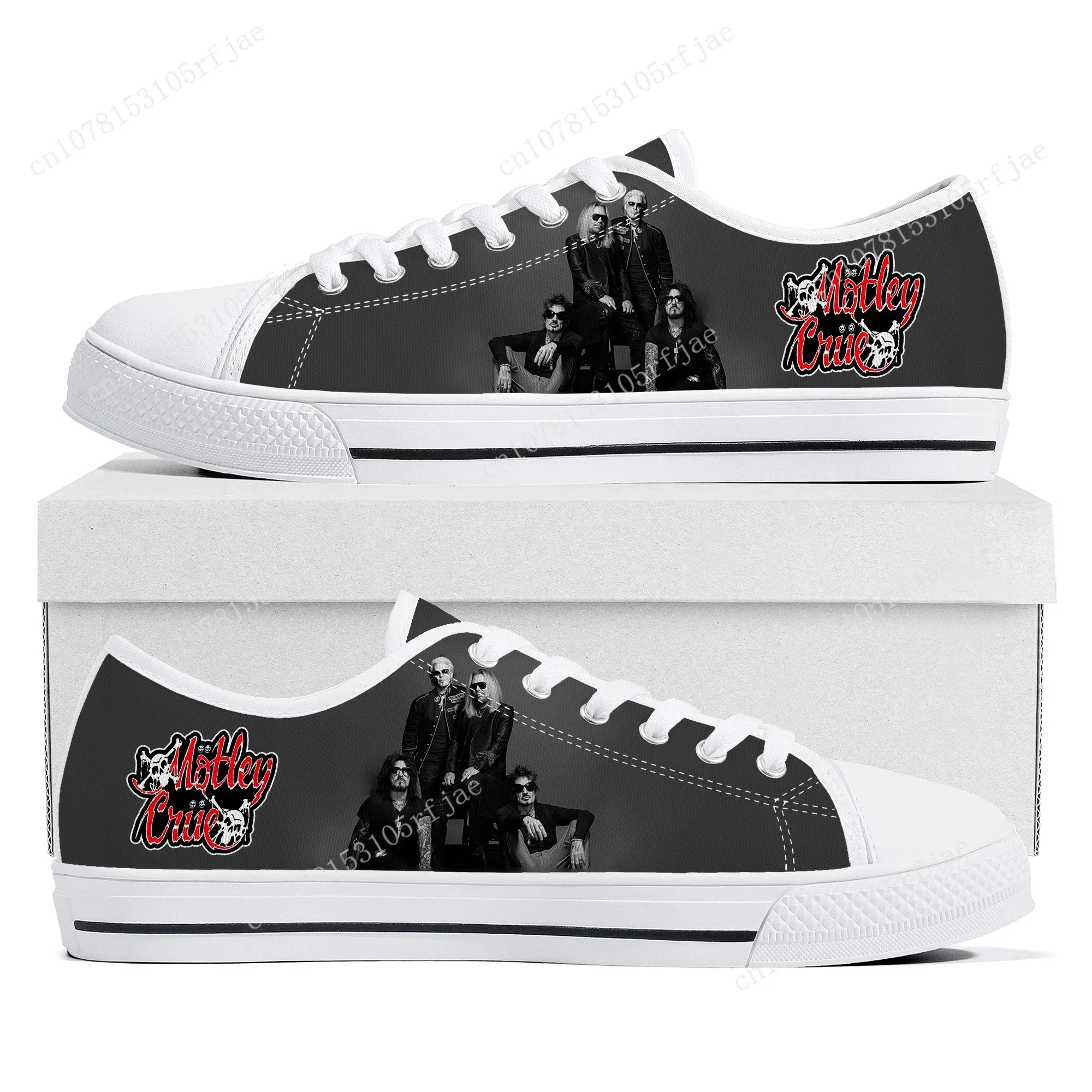 

Band 80S Metal Vintage Low Top Sneakers C-Crue Women Men Teenager M-Motley High Quality Canvas Sneaker Couple Custom Built Shoes