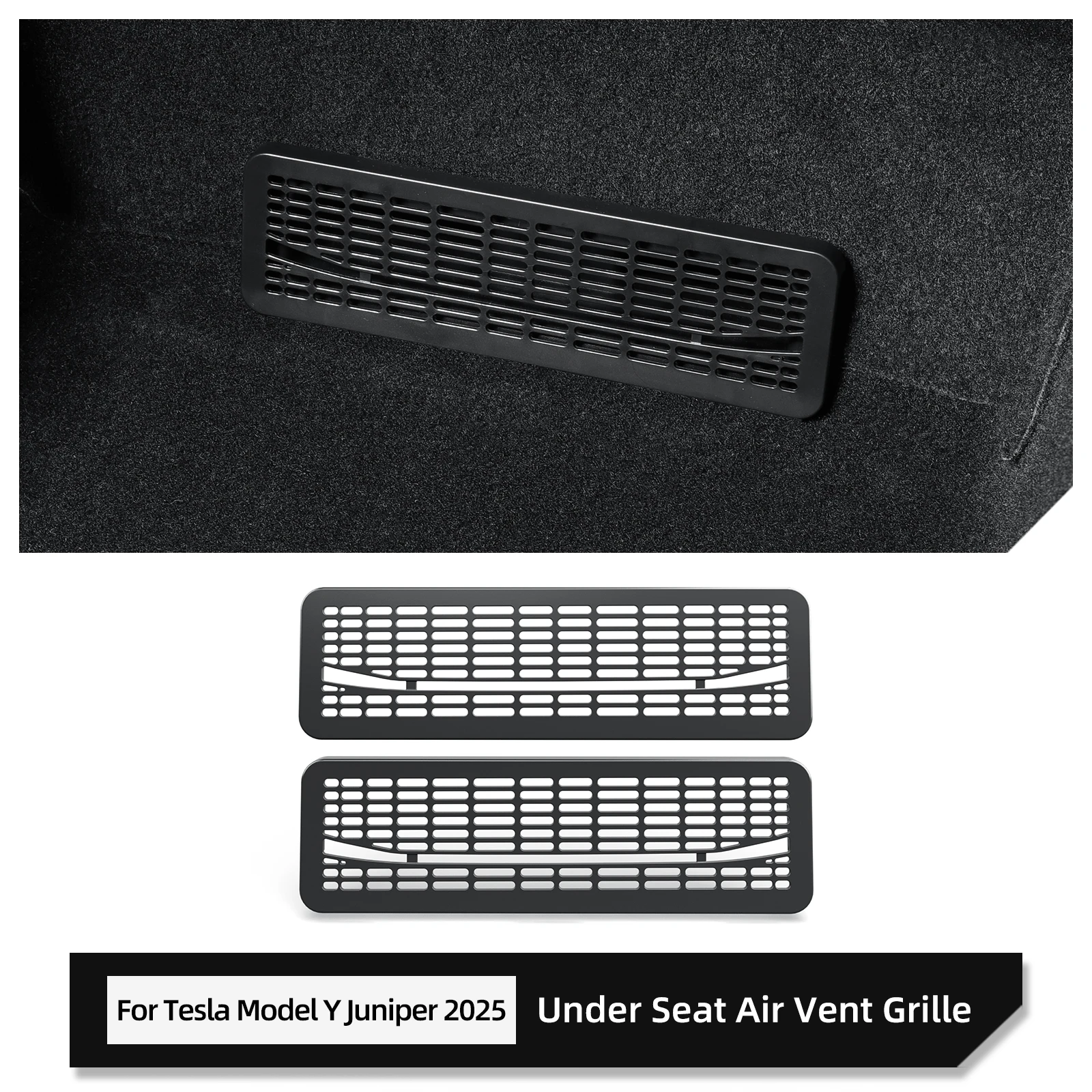 LUCKEASY for Tesla Model Y Juniper/Model YL 2025 2026 Air Outlet Protective Cover Car Seat Air Vent Outlet Cover ABS