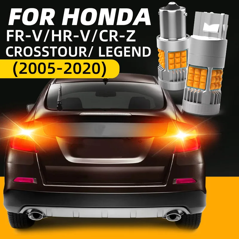 2pieces Car LED Turn Signal Lights Bulbs Amber Front/Rear Direction Indicator Bulb For Honda FR-V HR-V CR-Z Crosstour Legend