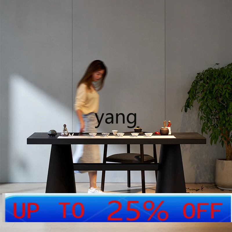 CX  light luxury tea tray tea table integrated modern simple living room balcony home Chinese rock slab tea table