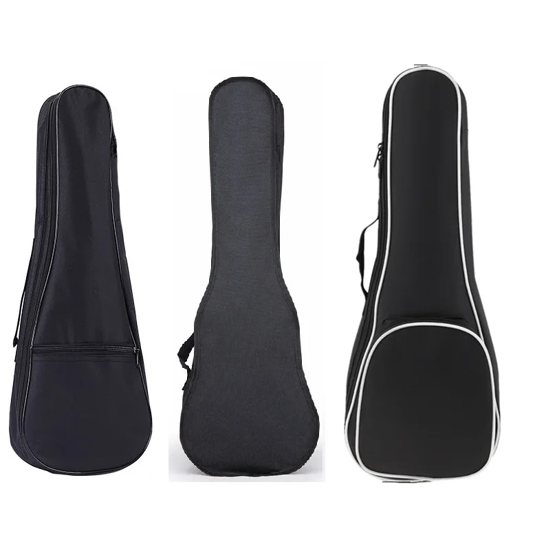 

21 / 23 / 26 Inch Black Portable Ukulele Bag Mini Guitar Soft Case Gig Cotton Waterproof Bag 3 Types Optional