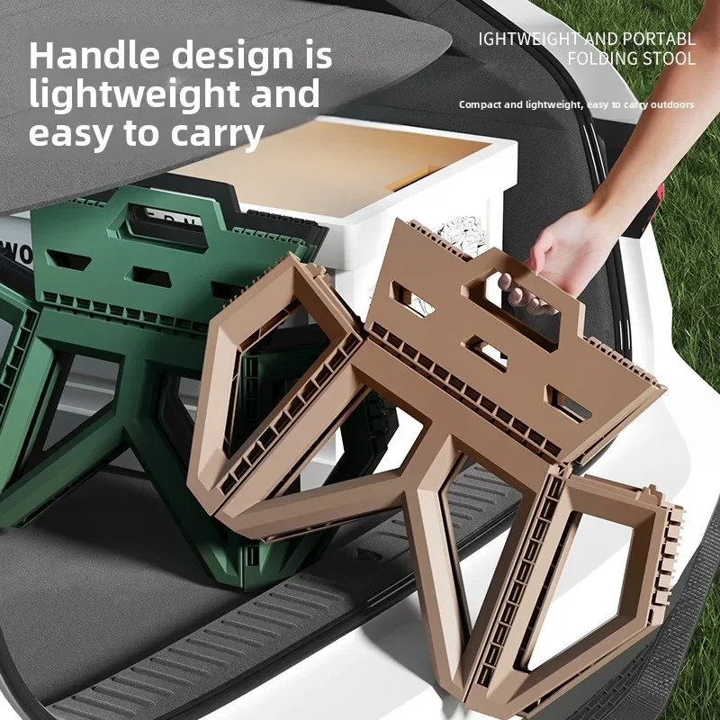 High-Load Durable Portable Folding Stool Outdoor Camping Fishing Chair Small Compact Household Carry Stool