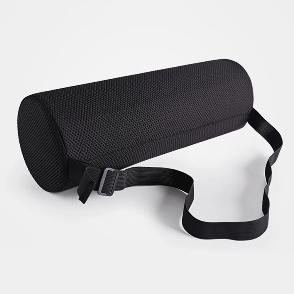 Adjustable Memory Foam Lumbar Support Pillow High Density Mesh Fabric Back Rest Chair Car Seat Elastic Bands Sturdy Buckles Home