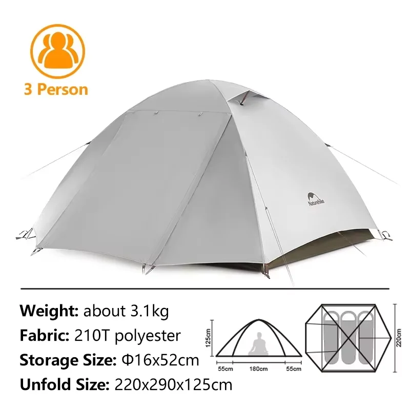 Naturehike キャンプテント 2〜3人用 超軽量 防水