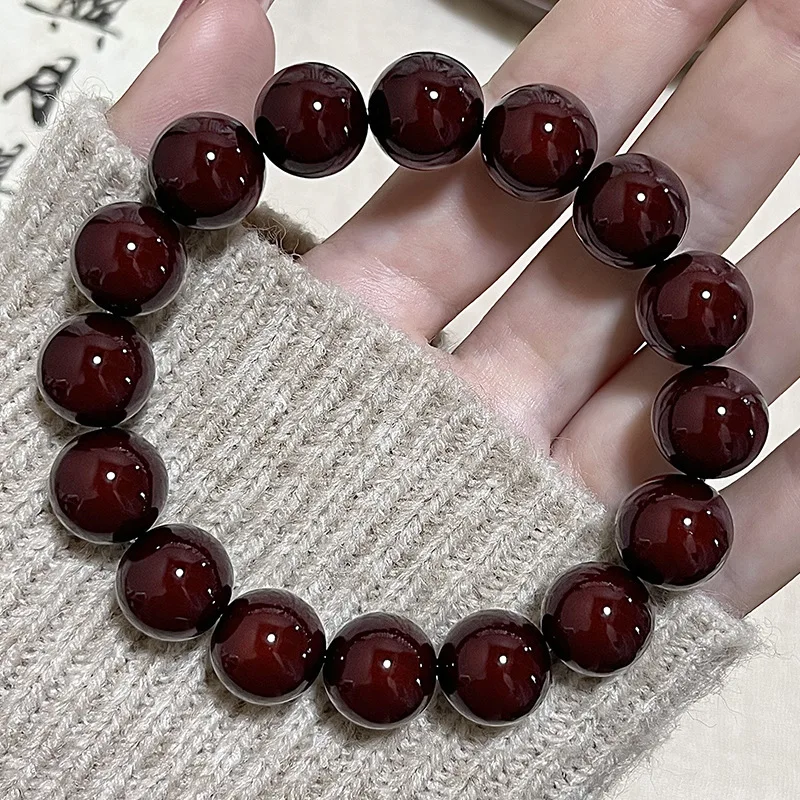 Cherry Bodhi Bracelet Men and Women Pliable Temperament Bodhi Seed High-Oil High-Density Buddha Beads Hand Toy Amusement Article