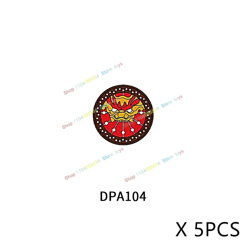 Blocs de construction accessoires bouclier créatif guerrier médiéval figurines modèle d'arme bricolage jouets pour enfants cadeaux PJT060 5 pièces