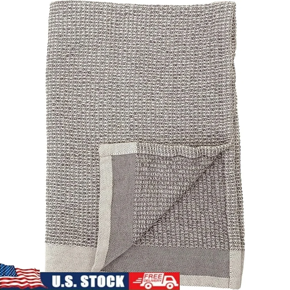 

Набор чайных полотенец из хлопкового вафельного плетения из 2 мягких впитывающих кухонных полотенец для всех возрастов, 28 л x 18 часов, идеальная сушка