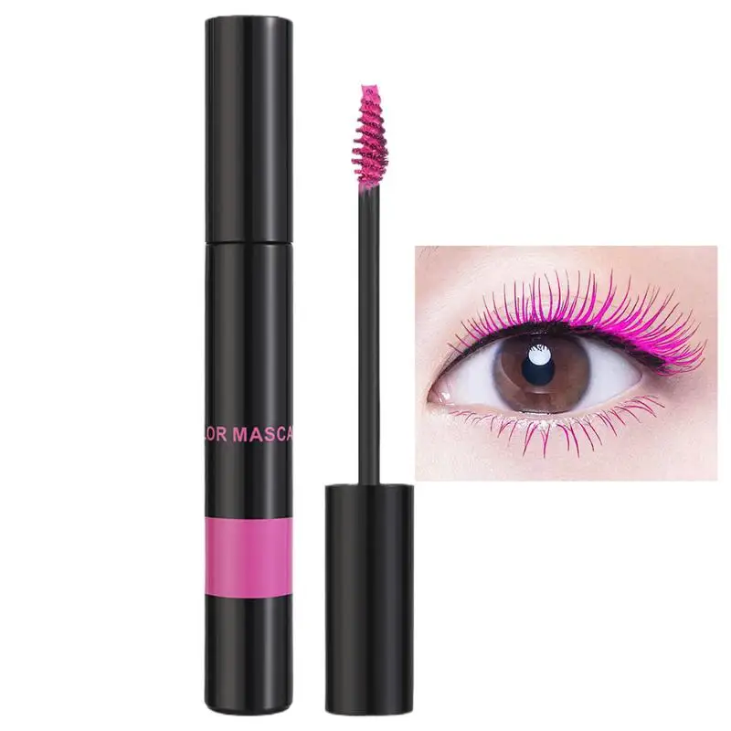 Mascara colorato Ciglia arricciate ad asciugatura rapida Ciglia multicolori Trucco Ciglia arricciate bianche, rosse, velluto, blu, marroni, nere