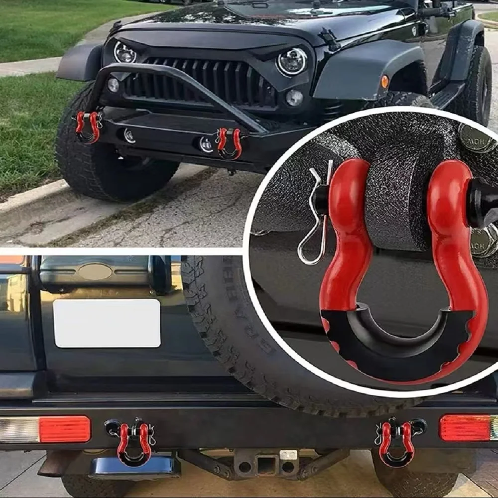 1 Pair U-Hook Pull Car Towing Hook U Trailer Hooks for Off Road Car Accessories JL1298  LantSun