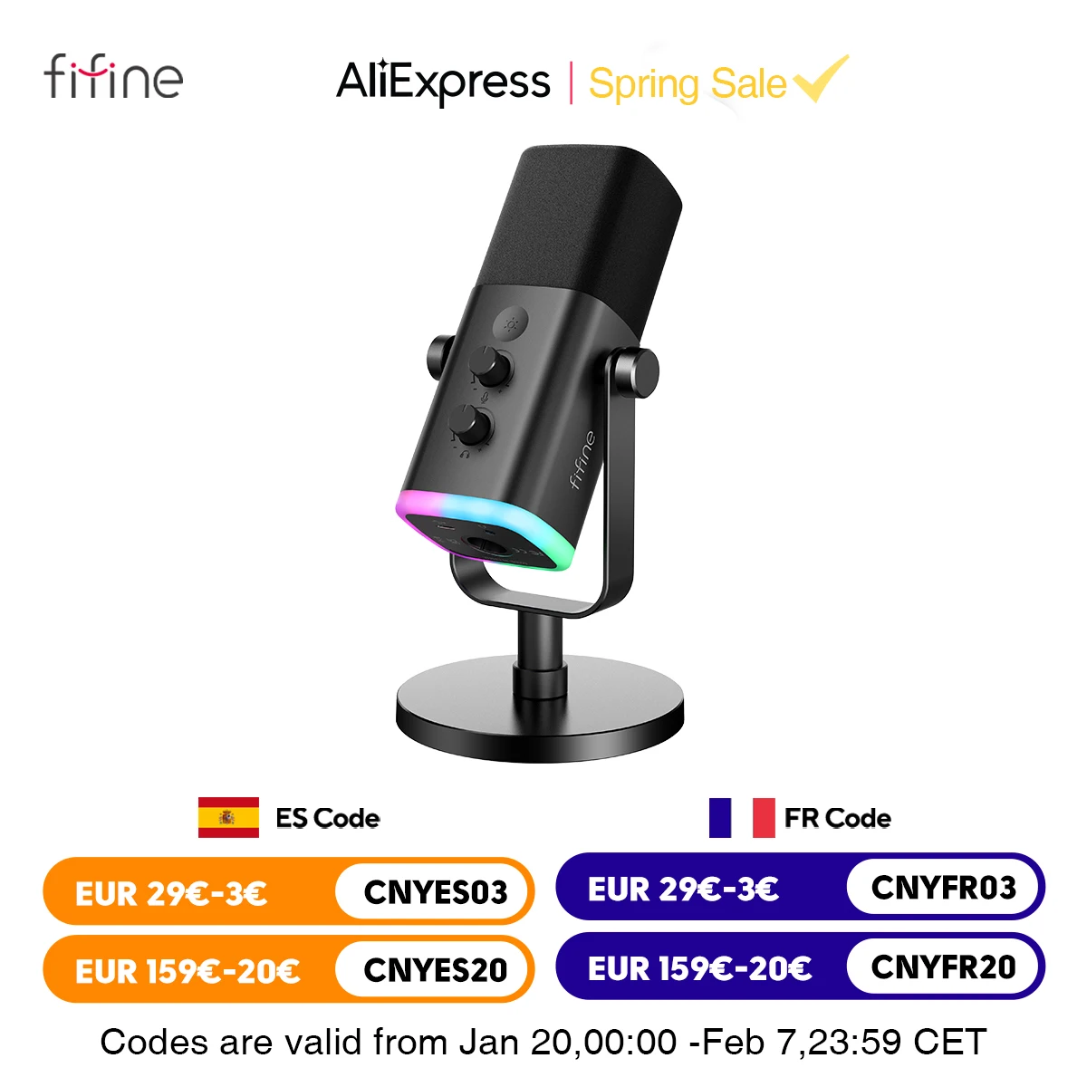 FIFINE USB/XLR Dynamic Microphone with Touch Mute Button,Headphone jack,I/O Controls,for PC PS5/4 mixer,Gaming MIC Ampligame AM8