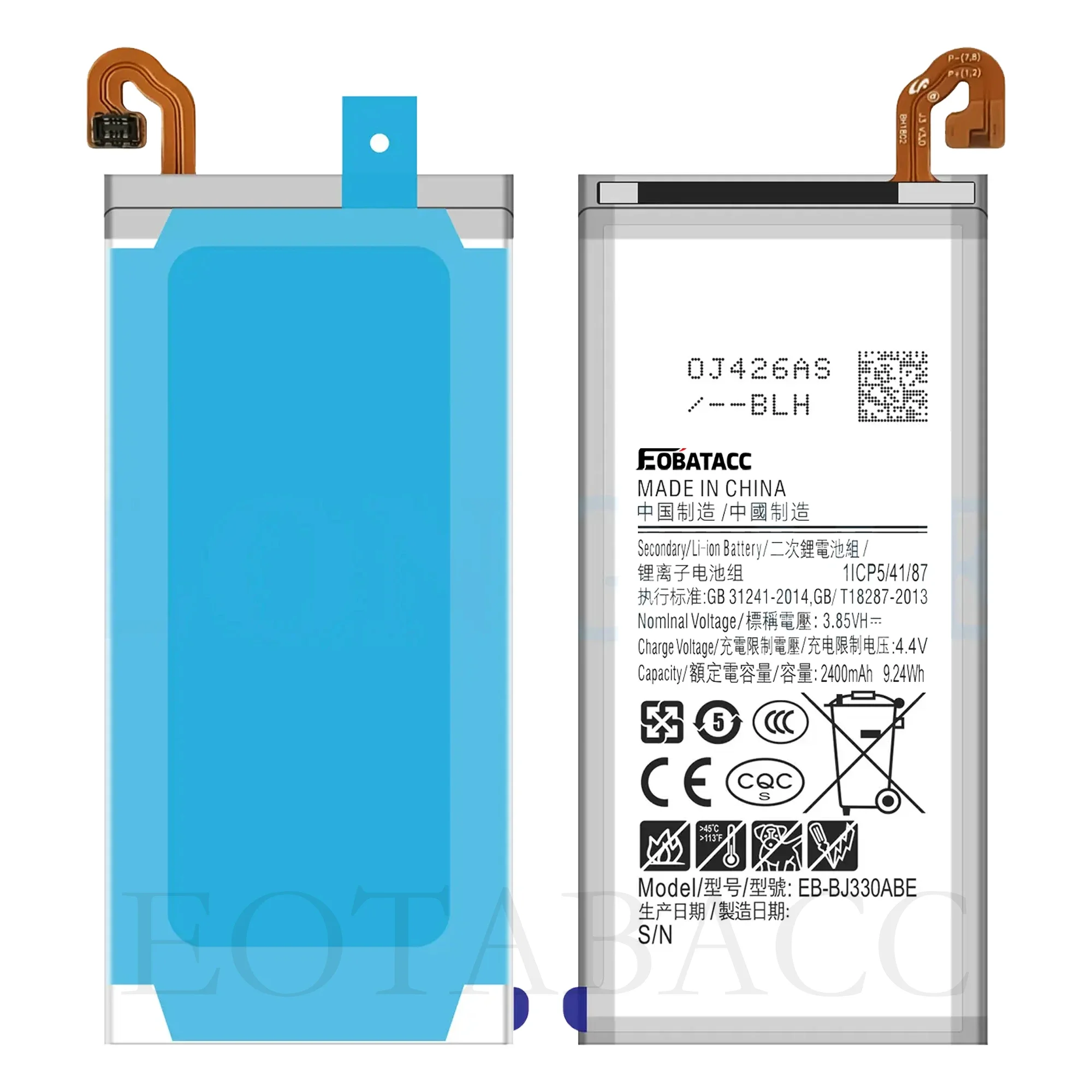 EOTABACC New 100% High Quality EB-BJ330ABE Battery For SAMSUNG Galaxy J330/J3 Pro/J3 2017 mobile phone Bateria+ Free Tools