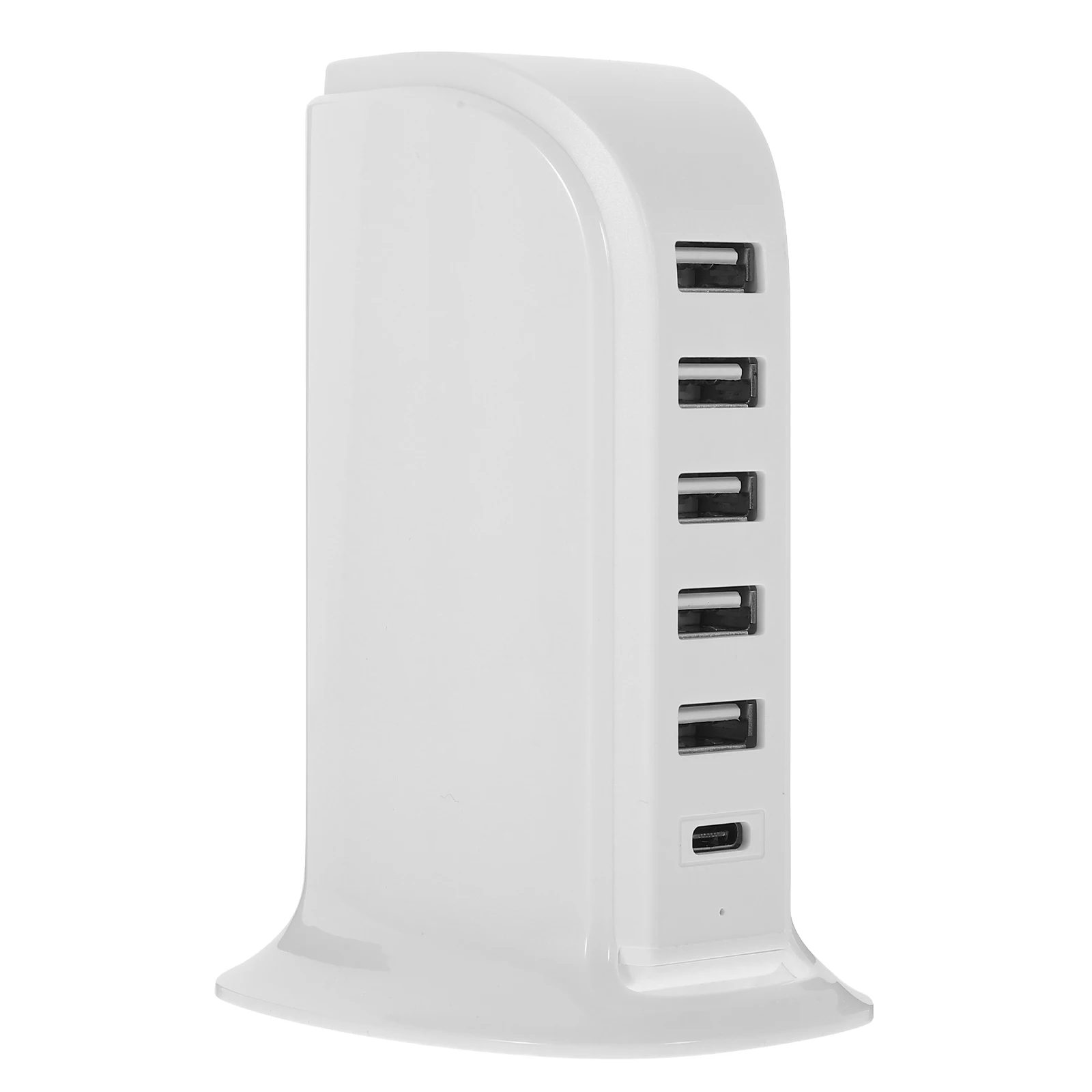 

6 Port Usb Hub Power Adapter 5V 4A Desktop Universal Wall Charging Multiple Devices White Smart Identification