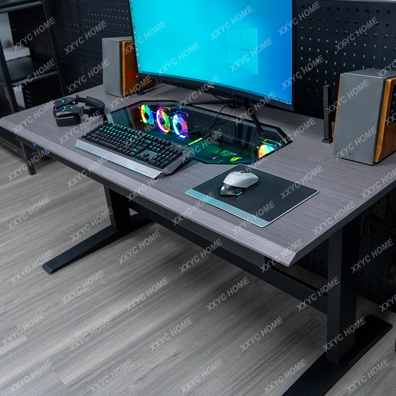 HHTransparent Desktop Assembly Machine Drawer-Type Large Chassis Electric Lifting Gaming Desk
