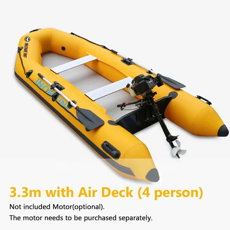 Fashion Design Pvc Rowing Boats Kayaks Popular Design Size 2m 3m 4m Inflatable Fishing Boat With Outboard Motor