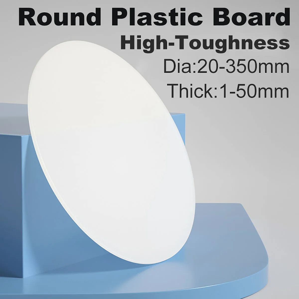 White Polypropylene Board Round PP Plastic Sheets Plate Dia 70mm 80mm 100mm 120mm 150mm 200mm Thick 1-20mm