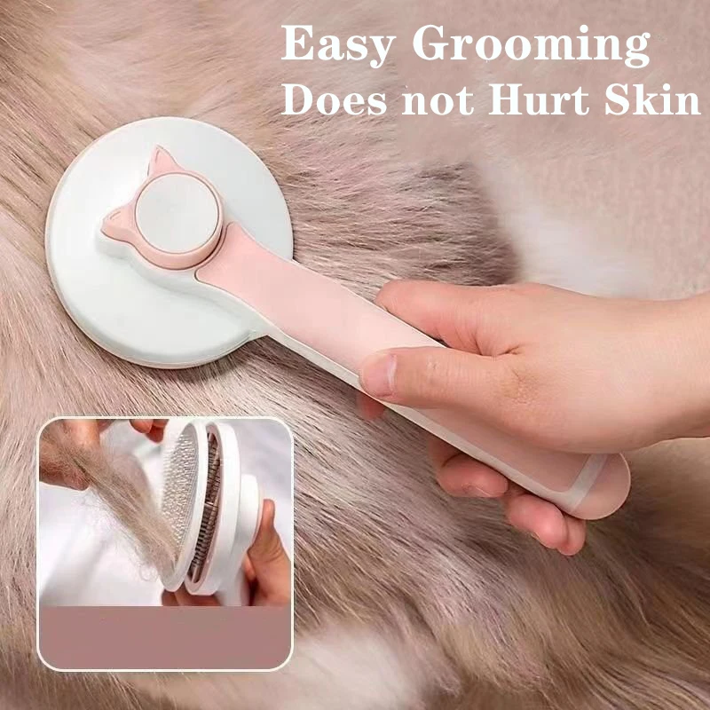 

Pet Grooming Hair Remover Brush Cat And Dogs Hair Comb Removes Comb Short Massager Goods For Cats Dog Brush Accessories Supplies