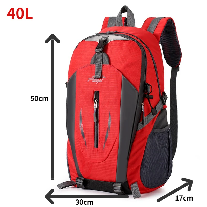 40L Travel Backpack Men and Women Outdoor Mountaineering Hiking Storage Bag Fashion Lightweight Camping Luggage Bags