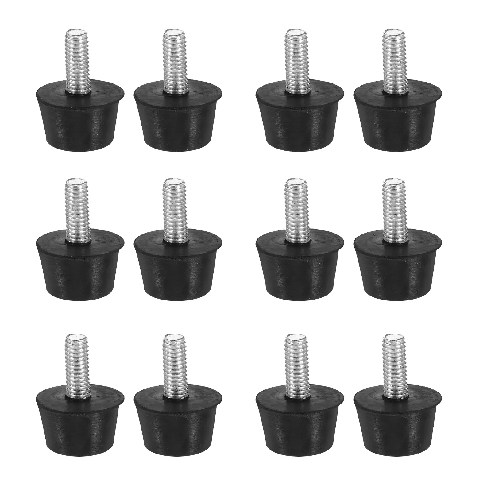 12Pcs Anti Furniture Feet For For Chair Legs Furniture Maker Levelers Adjustable Rubber M6 Screw Leveling