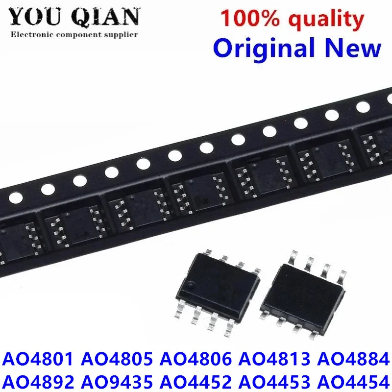 (10piece)100% New AO4801 AO4801A AO4805 AO4806 AO4813 AO4884 AO4892 AO9435 AO4452 AO4453 AO4454 SOP-8 MOS FET Chipset IC