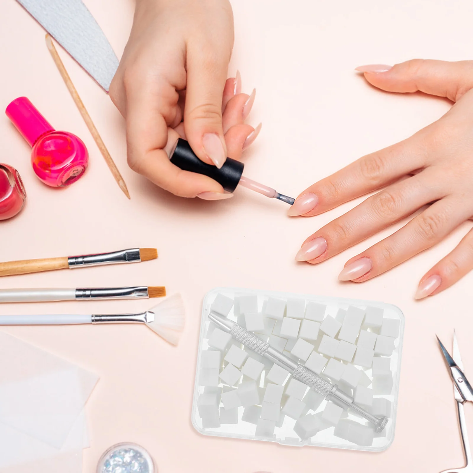 1 ensemble Kit d'éponges 4 griffes Mini éponges de manucure pour ongles dégradés bricolage outils d'art des ongles remplacement stylo de saisie en métal manucure ongles