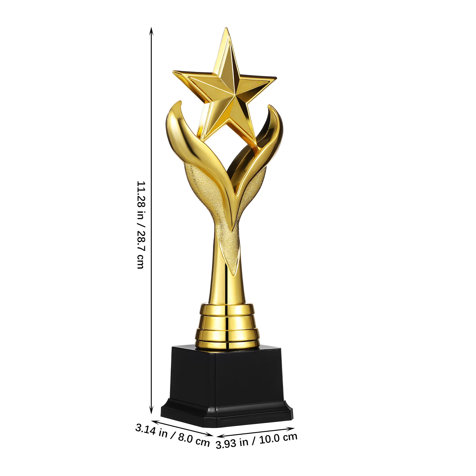 

Star Shape Trophy Golden Decorative Award For Sports Competition Celebration Party Winner Ceremony Decor