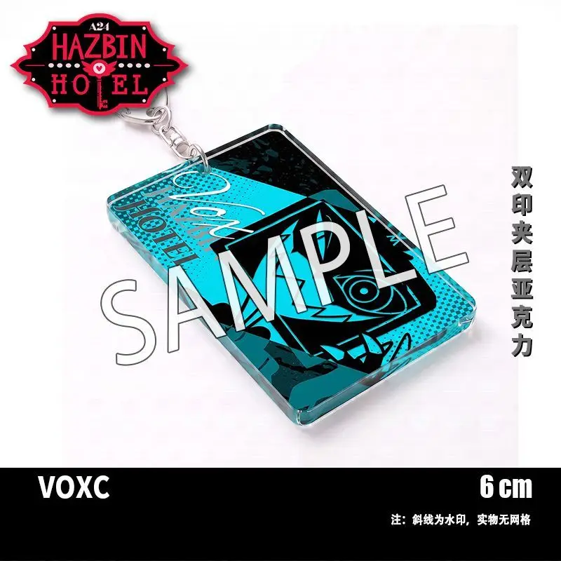Anime figure Niffty Alastor Vox Husk Lucifer cosplay Cartoon acrylic Key chain pendant Ornament Accessories birthday Gift - view 2