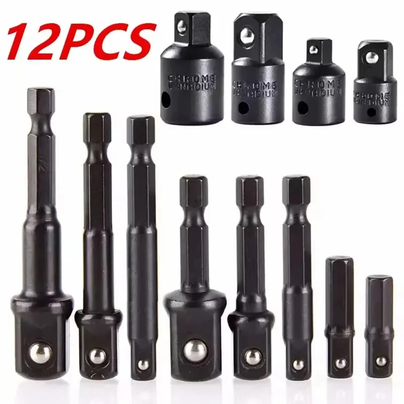 4/6/8/10/12-teiliges professionelles Schlagschrauber-Adapter-Set 1/4 3/8 1/2 3/4 Zoll Vierkant-Adapter-Reduzierstück Schraubenschlüssel-Werkzeug