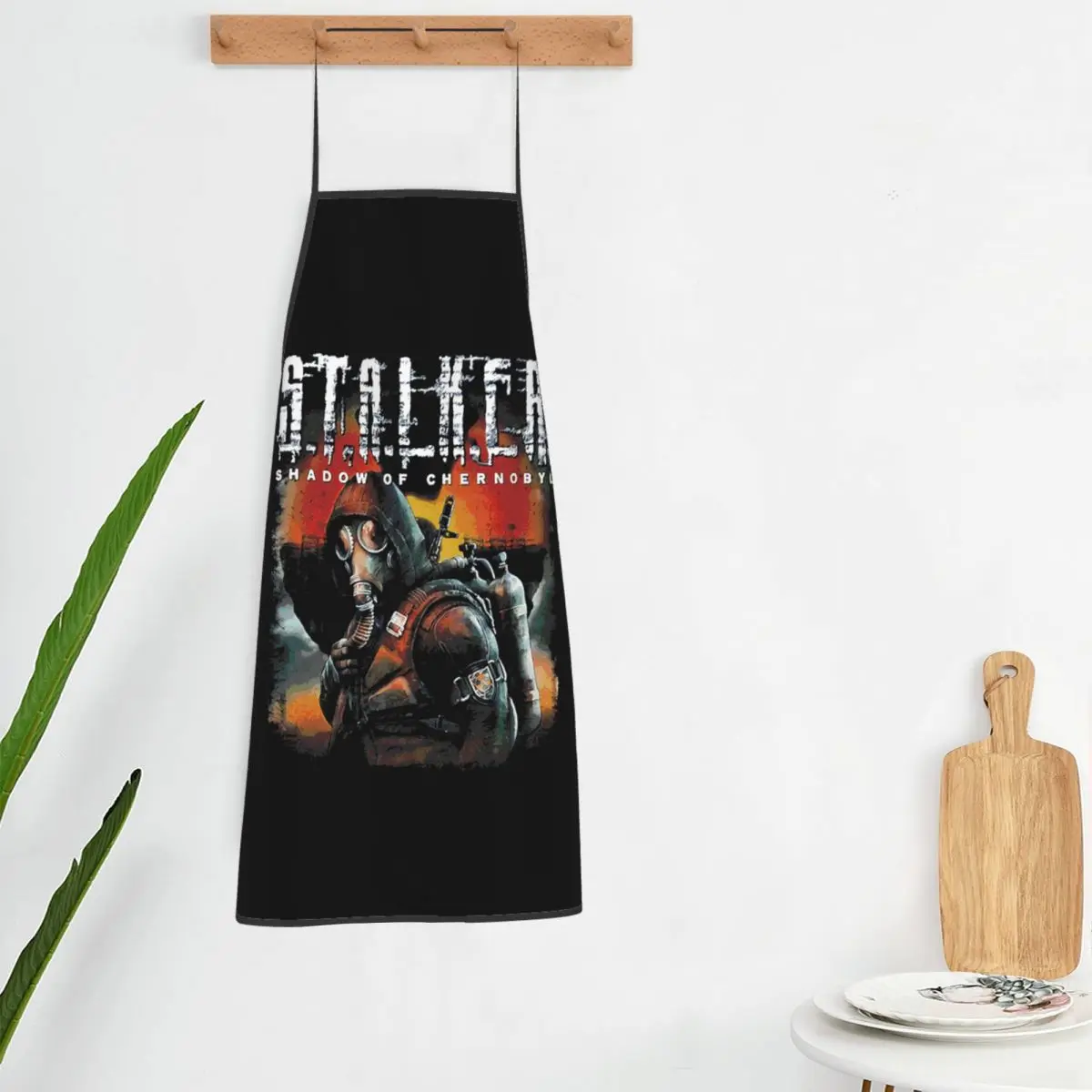 Stalker Shadow Of Chernobyl Aprons Chef Cooking Cuisine Tablier Bib Kitchen Cleaning Pinafore for Women Men Painting