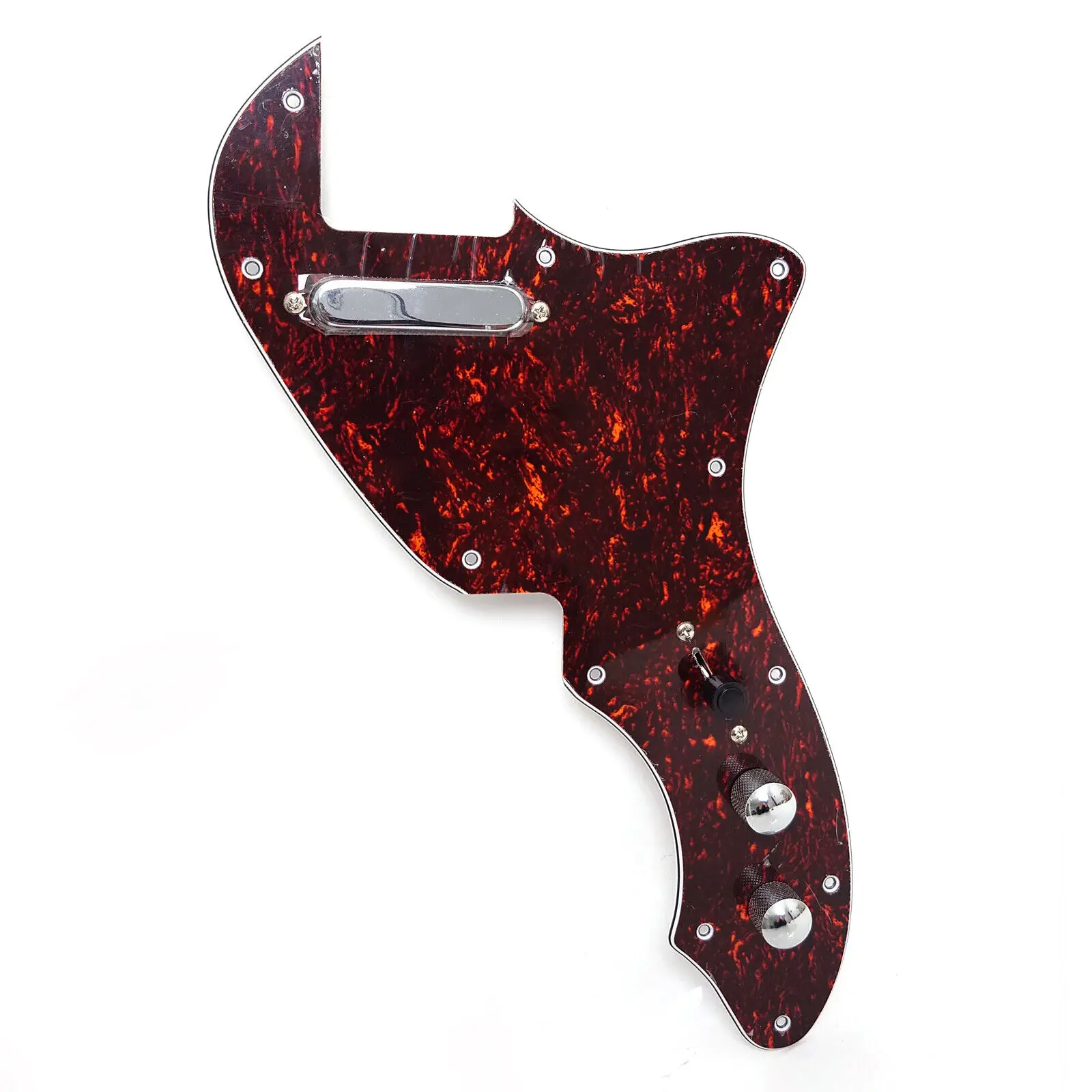 Guitar Prewired Loaded Pickguard Red Tortoise For TL Thinline 69 Electric Guitars Replacement Parts