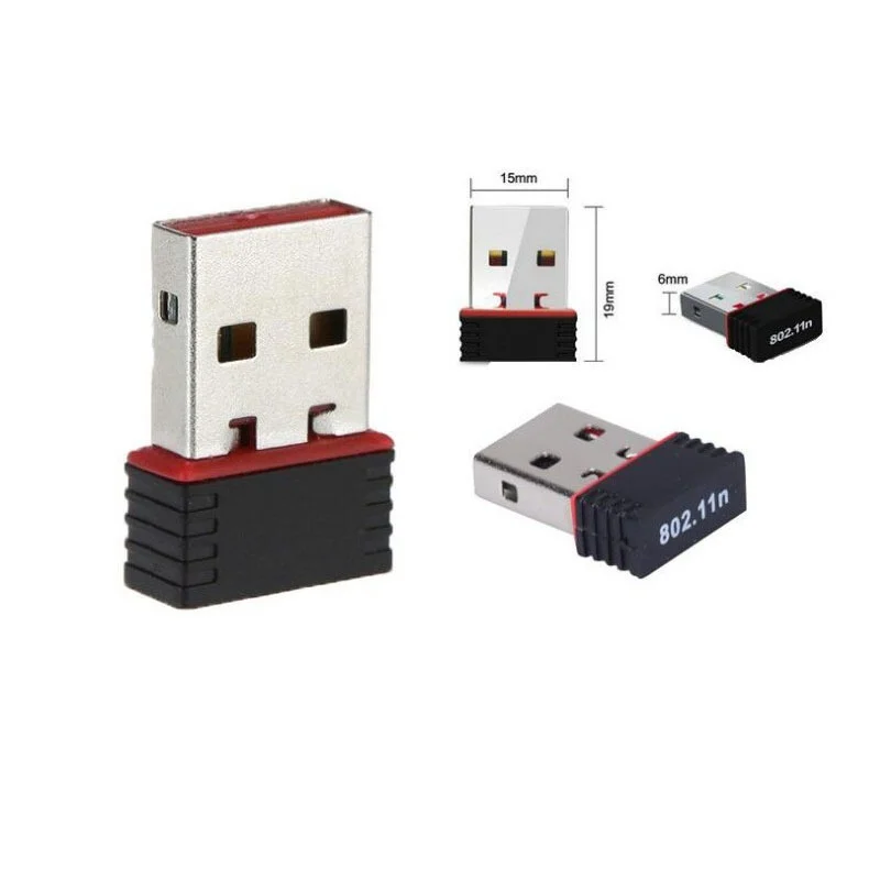 Miniadaptador WiFi para PC, antena WiFi USB de 150M, tarjeta de red inalámbrica para ordenador, adaptador de receptores Wifi USB portátil 802.11n/g/b