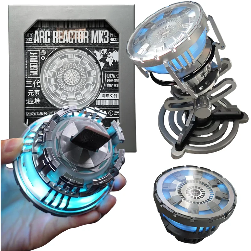 1:1 Spielzeug Iron Man MARK1 Arc Reactor 3 Generationen Tony Stark Heart Of Mark5 Figur LED-Lichtmodell Palladium Element Brustlampe