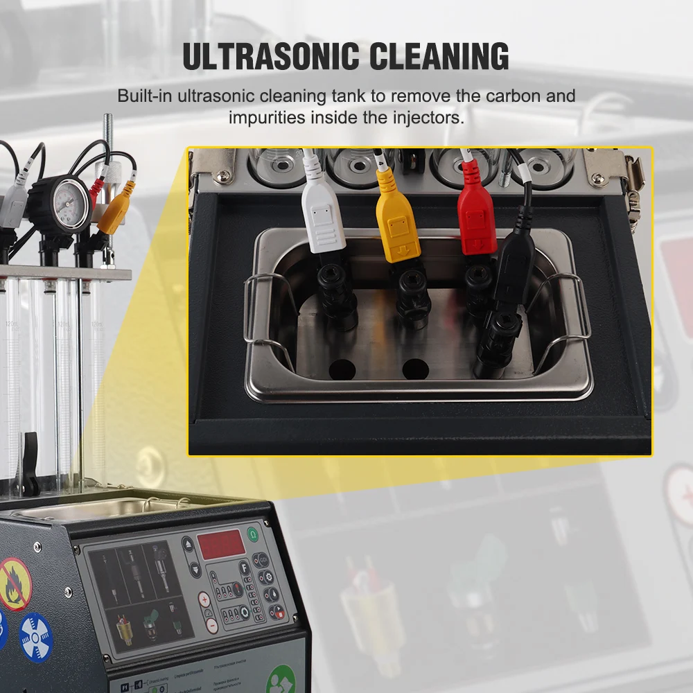 Intelligent Car GDI Fuel Injector Cleaner & Tester Cleaning Machine Ultrasonic Cleaner 4-Cylinders 110V 220V - Dynojet GDI4