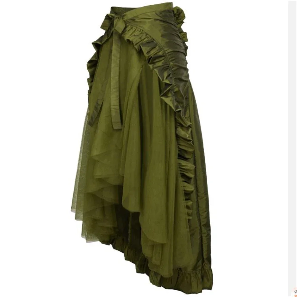 البوب الأوروبية الأمريكية الإناث البخار الشرير القوطية تنّورة ملفوفة فيكتوريا كشكش القراصنة تنورة فستان التنانير ملابس الحفلات القوطية