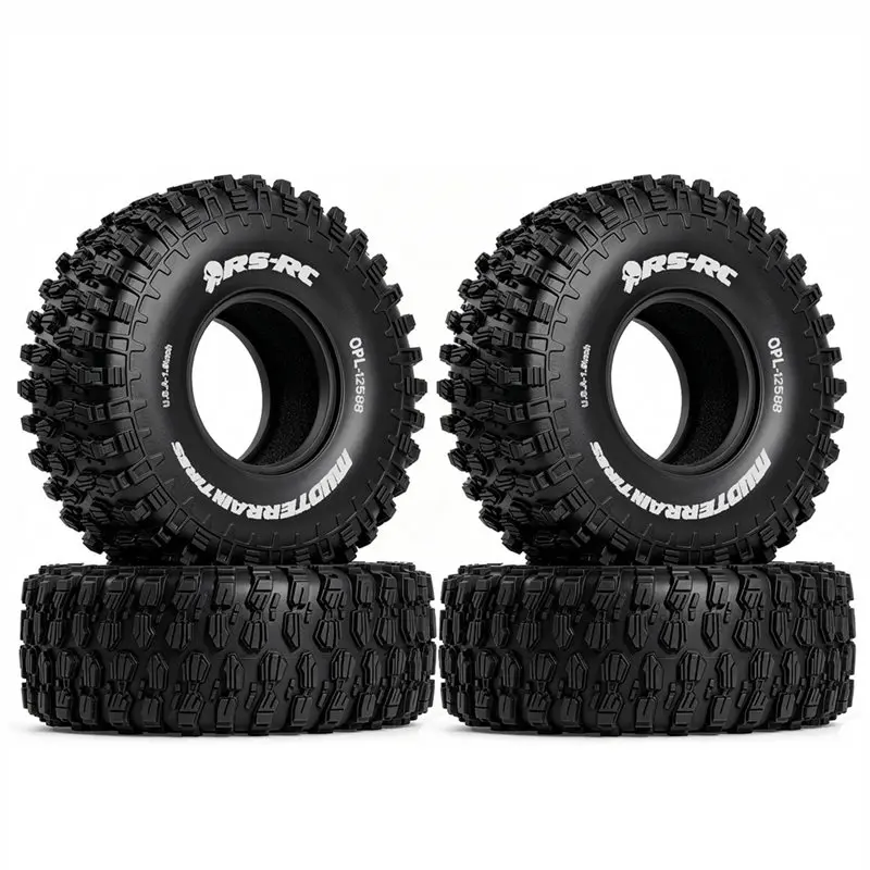 

WOWFU-1.9" RC Crawler Tyres Non-Slip Mud Sligers Tires Heavy Duty Rubber Tires For 1/10 RC Crawler TRX4 TRX6 SCX10 Gen8 RS560