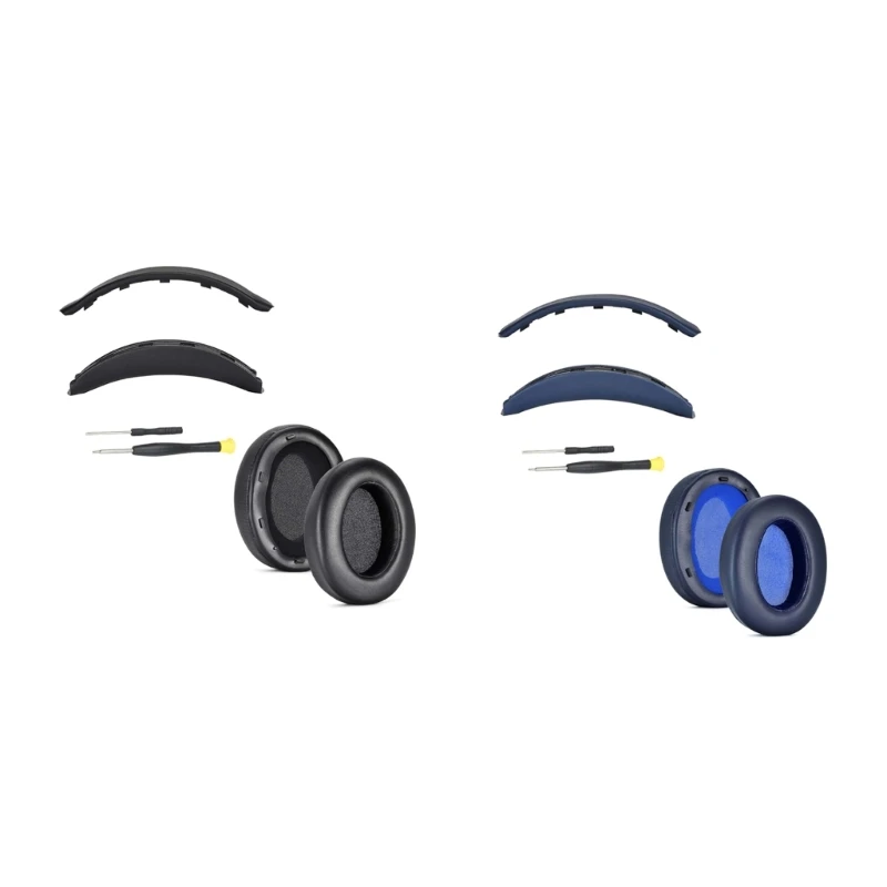 Q6PA Fit Ear Pad Earmuff Replacement Set for WHXB910N, Headband Pad for Daily Headphone Refreshing