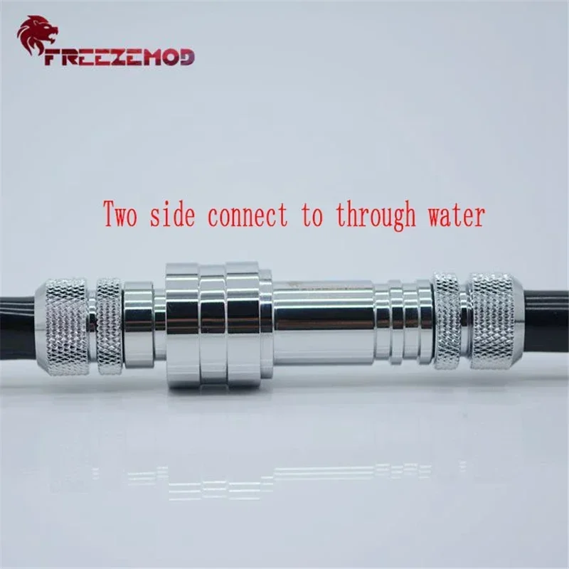 FREEZEMOD ZSZT-T1 Computer Pc Water Cooler Fitting Stop Adapter Copper Fitting Double Female Two-Side Shut Off Water. ZSZT-T1