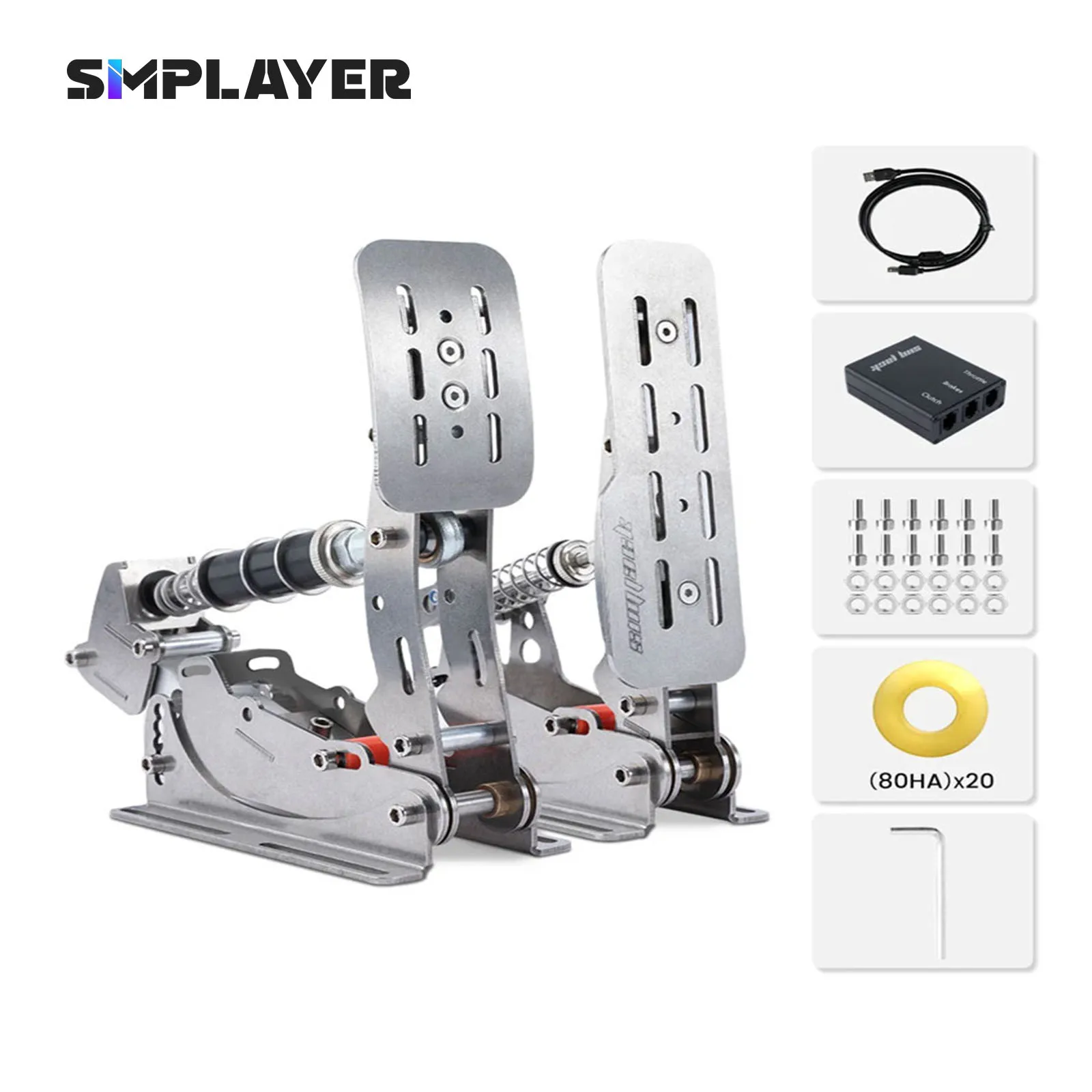 

Simplayer PRO-P2 Standard Version Sim Racing Pedals Load Cell Pedals Sim Racing Simulator Kit